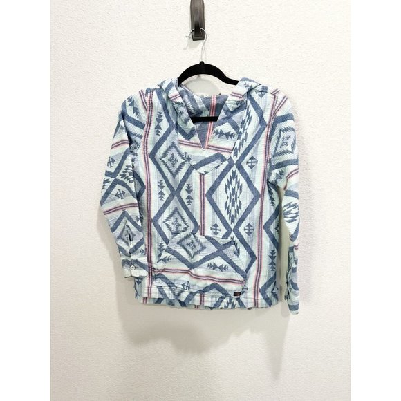 Faherty Womens Blanket Stripe Soft Flannel Navajo Sunbeam Baja Hoodie Small - Picture 2 of 5